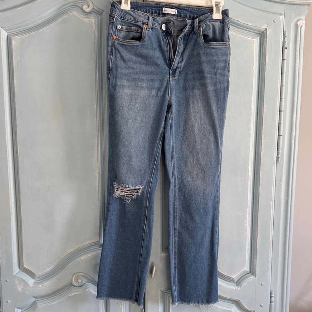 Avec Les Filles Blue Straight Leg Jeans